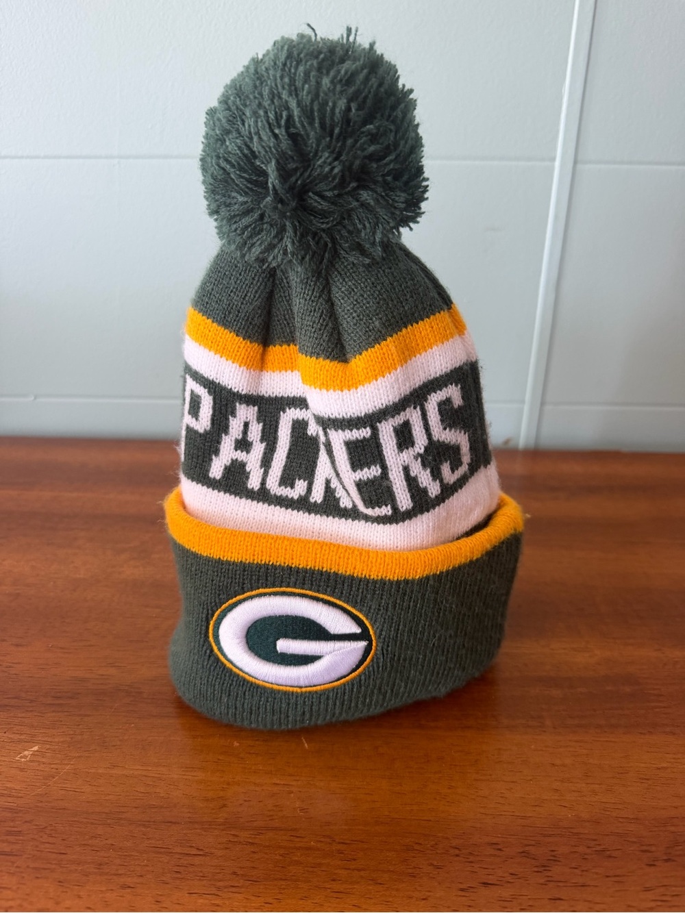 Green Bay Packers Pom Beanie Hat - Official NFL Team Knit Cap